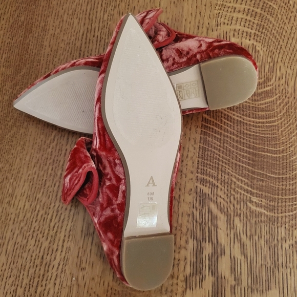 Anthropologie Livia Velvet Bow Flats- terra cotta - Picture 10 of 11
